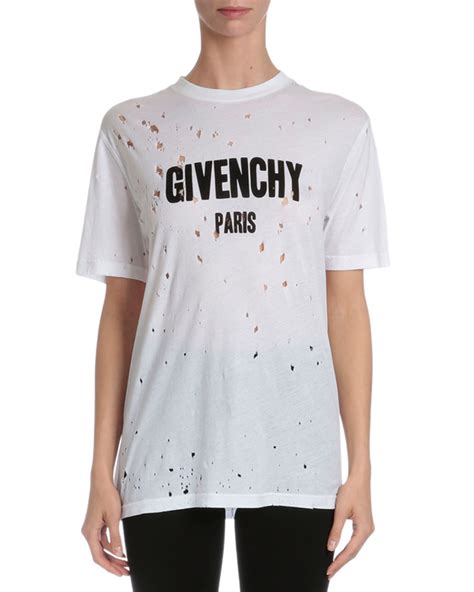 givenchy distressed t shirt